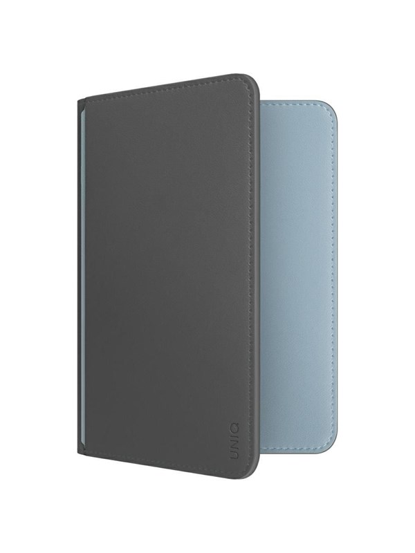 UNIQ Belmont Passport Case with Apple Find My RFID Lock Gray Blue