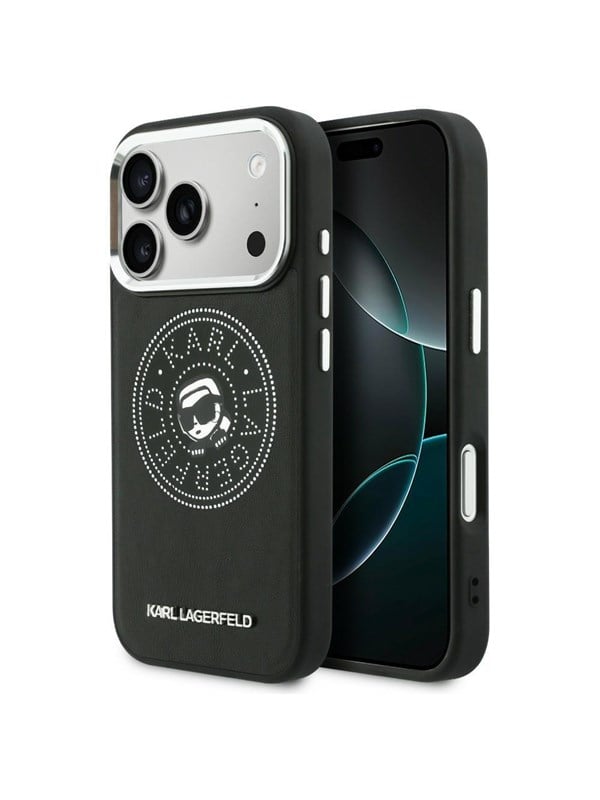 Karl Lagerfeld Point &amp; Karl Sketch MagSafe Case for iPhone 17 Pro - Black