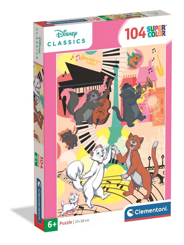 Clementoni Puzzle Aristocats 104 pieces Golv
