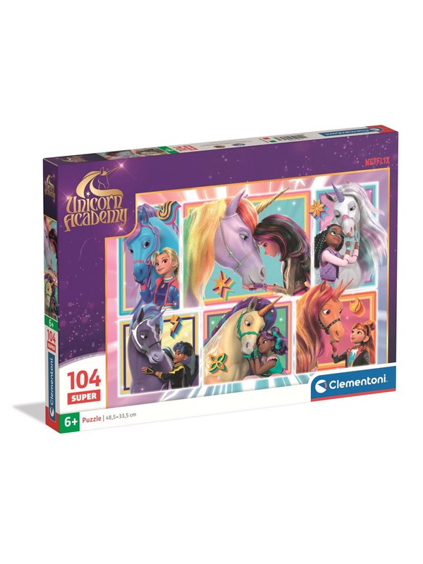 Clementoni Puzzle Super Unicorn Academy -3- 104 pieces Golv