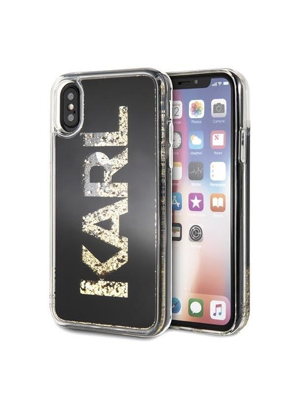 Karl Lagerfeld Karl Logo Glitter iPhone X/Xs Case - Black