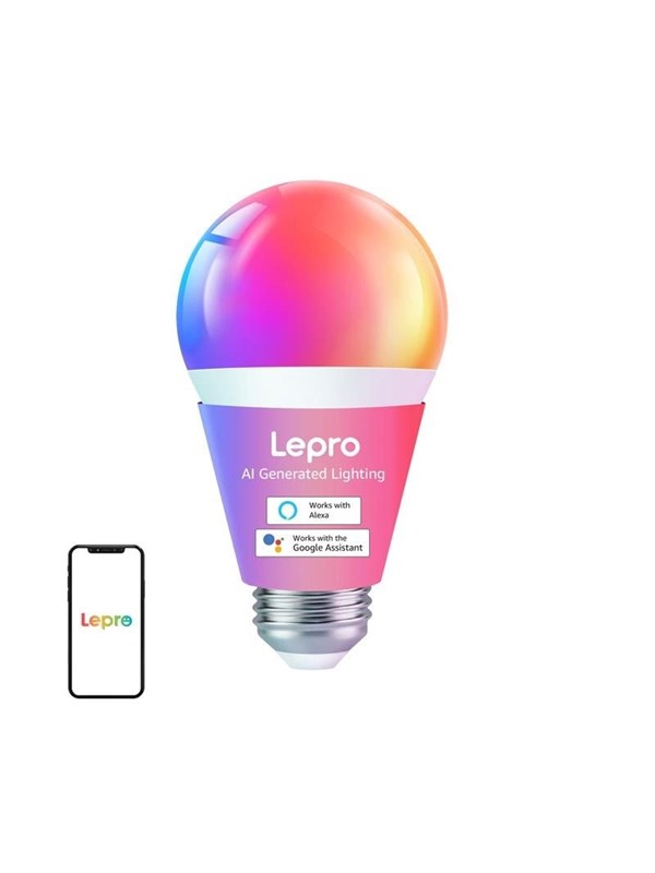 Lepro LEPRO B1 E27 LED-lampa med Bluetooth och Wi-Fi, 806 lm