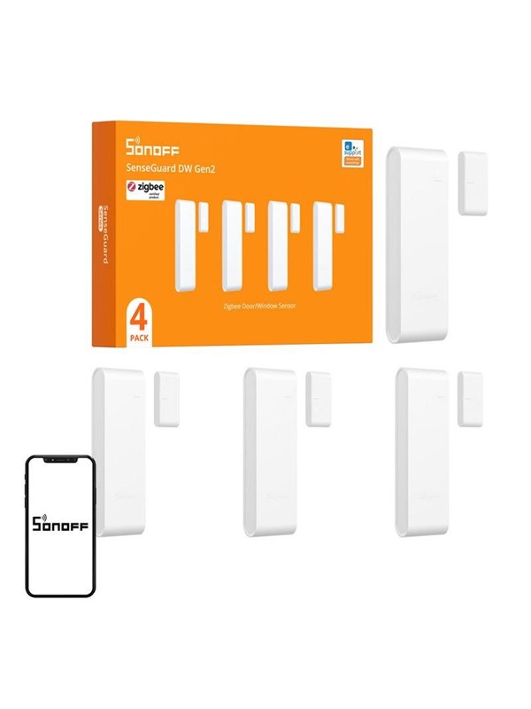 Sonoff SONOFF SNZB-04PR2 fönster- och dörrsensor, 4-pack