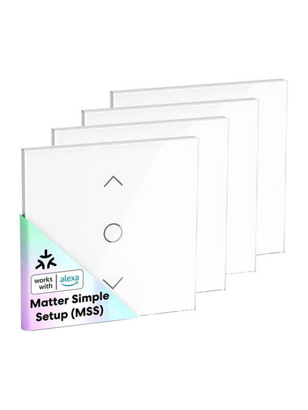 Meross MEROSS MRS100MA(EU) Smart Wi-Fi (Matter) rulljalusibrytare (4-pack)