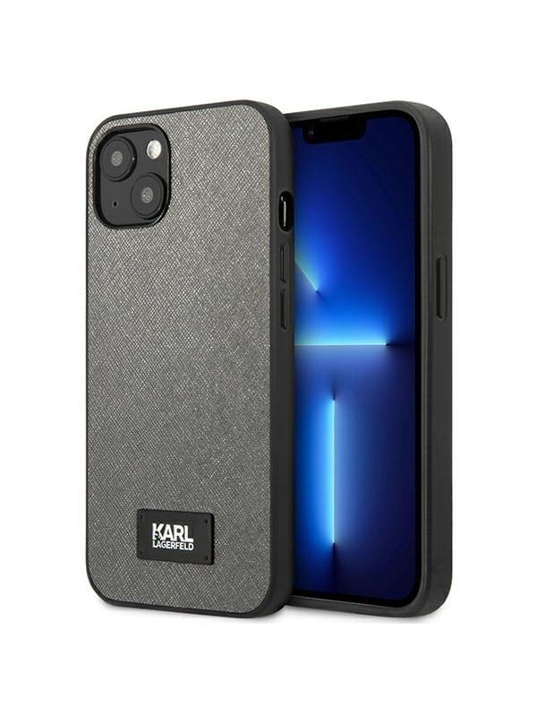 Karl Lagerfeld KLHCP13SSFMP2DG iPhone 13 mini 5.4 "hardcase silver / silver Saffiano Plaque