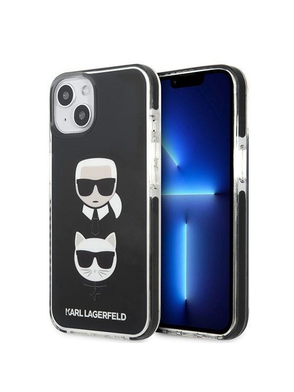 Karl Lagerfeld KLHCP13STPE2TK iPhone 13 mini 5.4 "hardcase black / black Karl &amp; Choupette Head