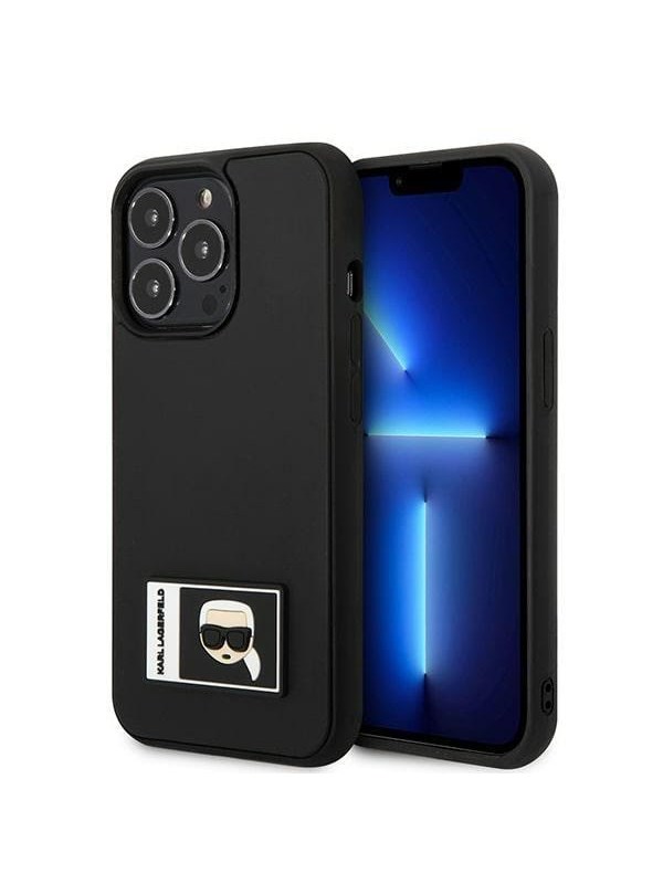 Karl Lagerfeld Ikonik Patch Case for iPhone 13 Pro Max - Black