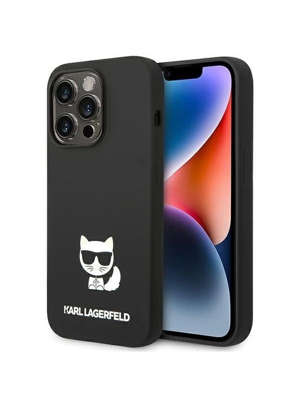 Karl Lagerfeld KLHCP14LSLCTBK iPhone 14 Pro 6.1 "hardcase black / black Silicone Choupette Body