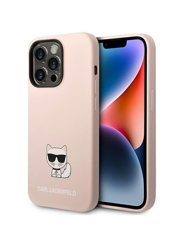 Karl Lagerfeld KLHCP14LSLCTPI iPhone 14 Pro 6.1 "hardcase light pink / light pink Silicone Choupette Body