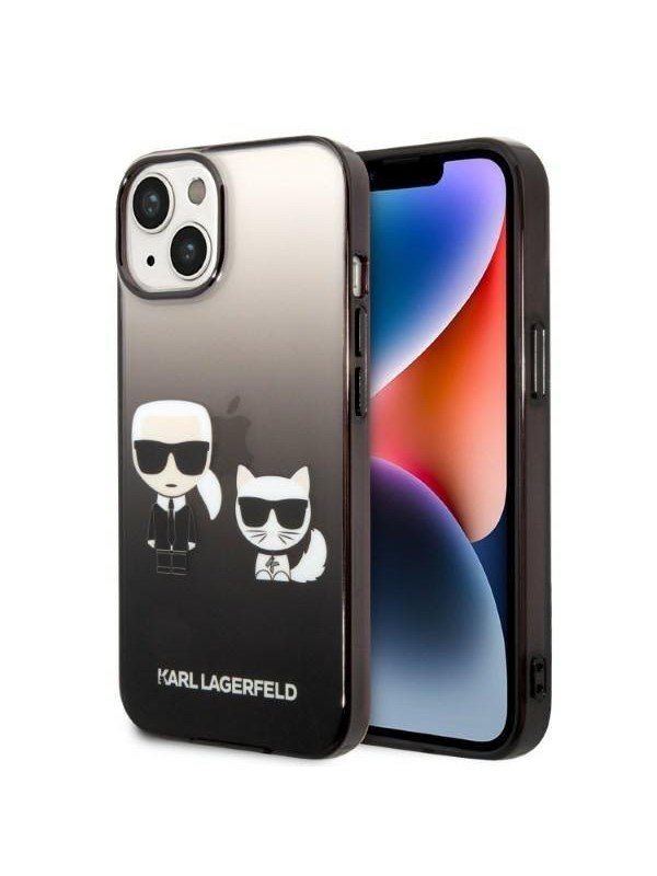 Karl Lagerfeld KLHCP14MTGKCK iPhone 14 Plus 6.7 "hardcase black / black Gradient Ikonik Karl &amp; Choupette