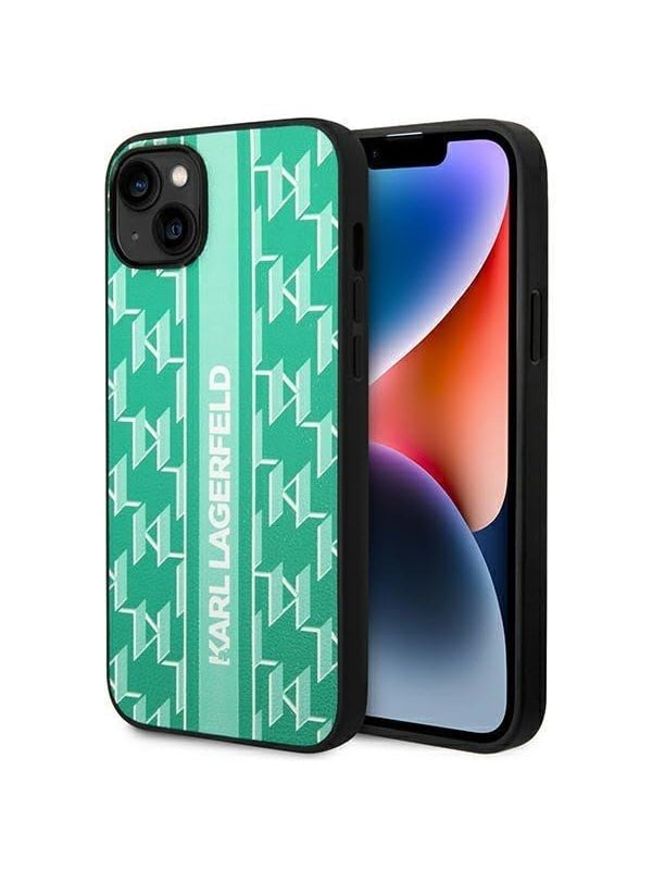 Karl Lagerfeld KLHCP14SPGKLSKN iPhone 14 6.1 "hardcase green / green Monogram Stripe
