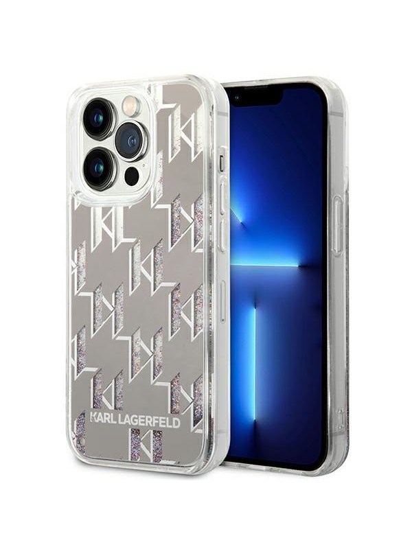 Karl Lagerfeld KLHCP14XLMNMS iPhone 14 Pro Max 6.7 "hardcase silver / silver Liquid Glitter Monogram