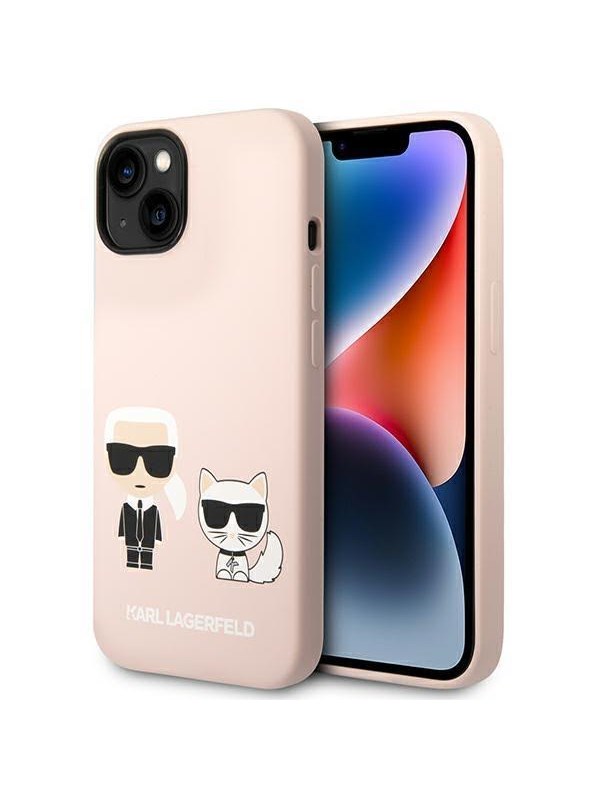 Karl Lagerfeld KLHMP14SSSKCI iPhone 14 6.1 "hardcase light pink / light pink Silicone Karl &amp; Choupette Magsafe