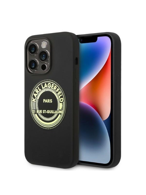 Karl Lagerfeld Silicone RSG case for iPhone 14 Pro - black