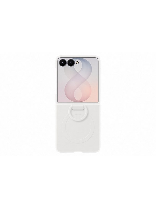 Samsung Galaxy Z Flip8 Silicone Ring Magnet Case - Cream