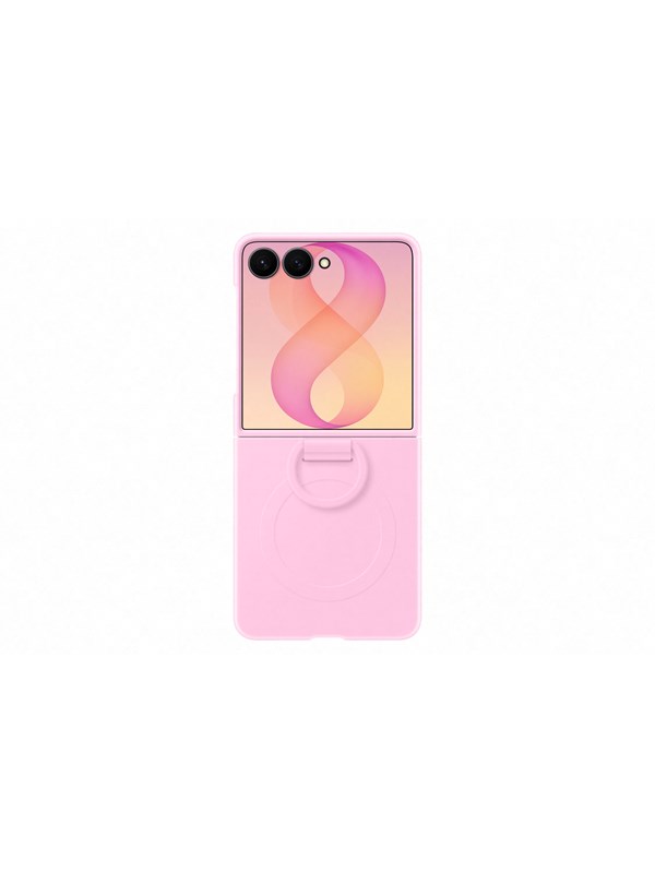 Samsung Galaxy Z Flip8 Silicone Ring Magnet Case - Pink