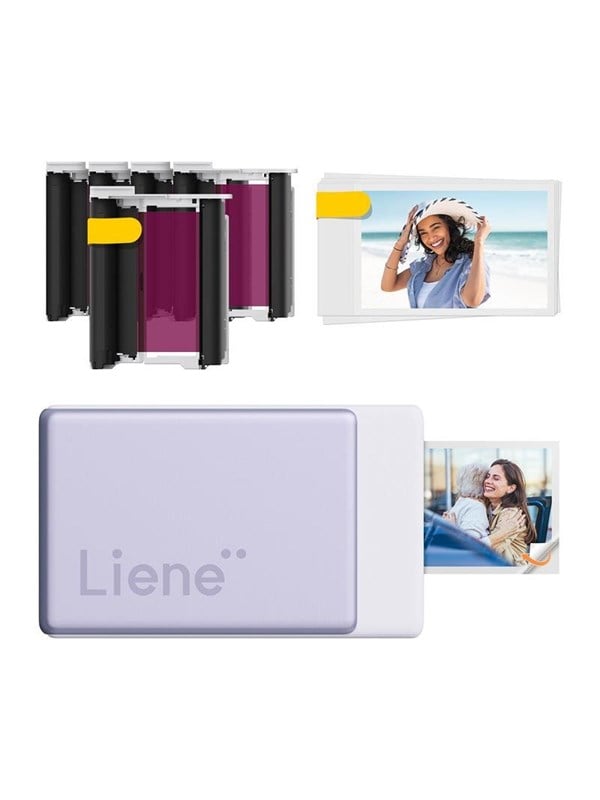 Liene Pearl N200 Pro 2x3" bärbar fotoskrivare kit (lila)