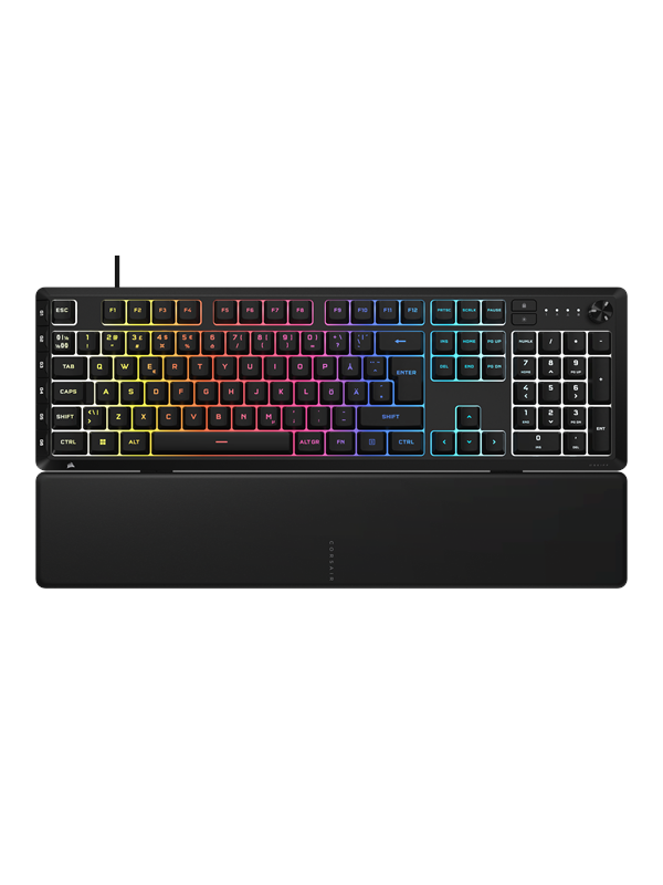 Corsair SKIFF 100 PLUS Wired - Gaming Tangentbord - Nordisk - Svart