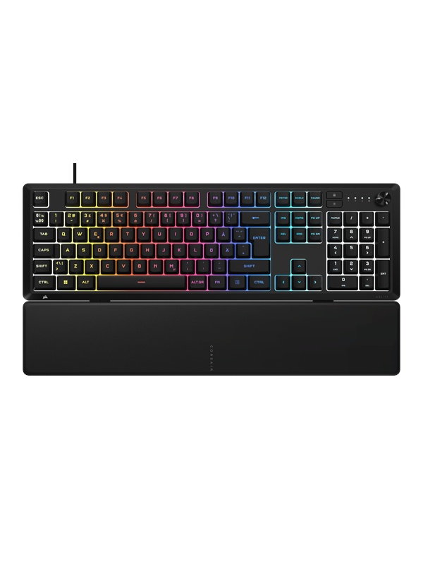 Corsair SKIFF 100 Wired - Gaming Tangentbord - Nordisk - Svart