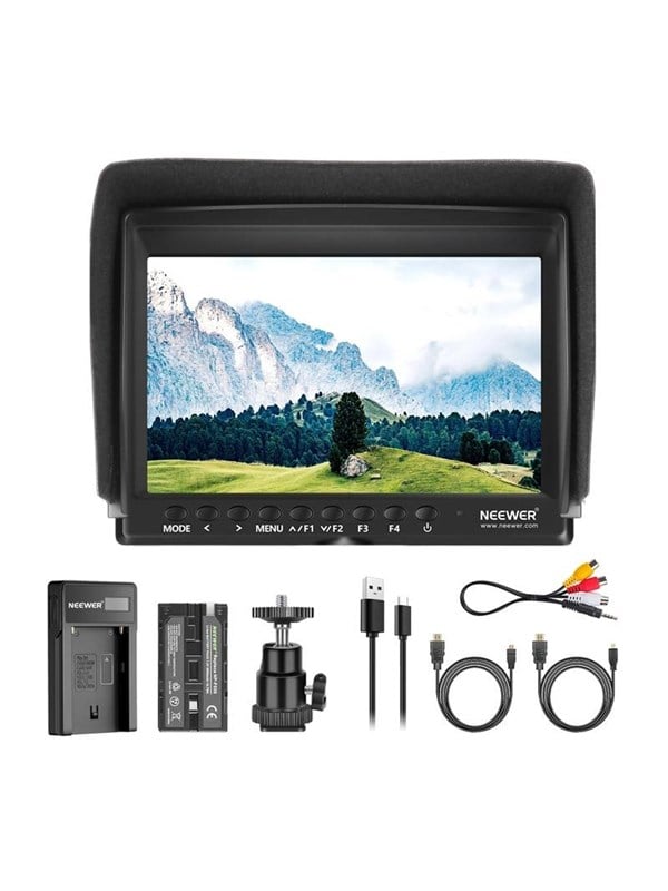 Neewer NEEWER F100 Fältmonitor + USB-laddare + batterikit