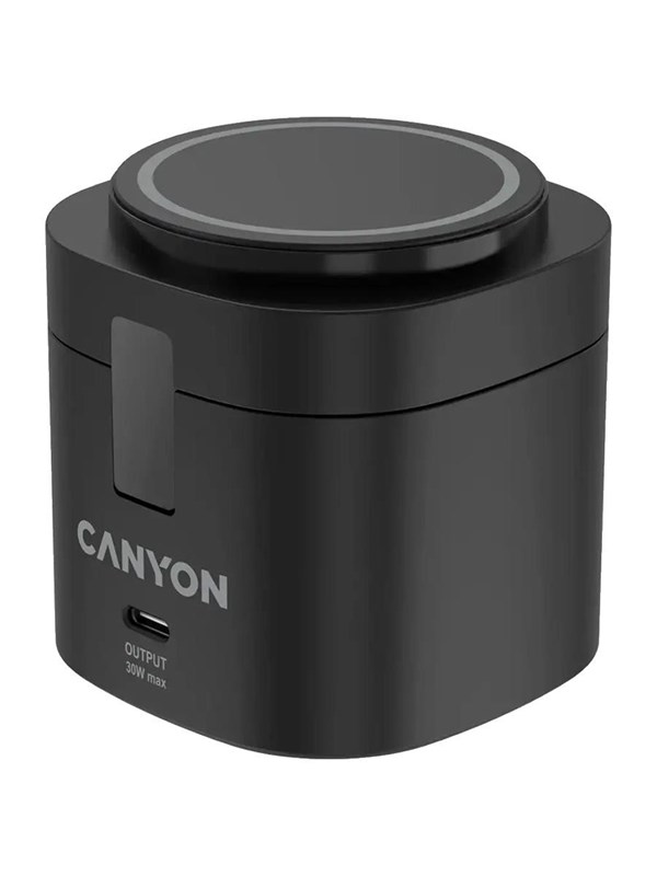 Canyon WCS-205 Qi2 15W 2-i-1 Trådlös laddare, Svart