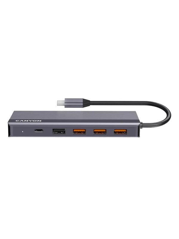Canyon DS-16 13-i-1 USB-C-hubb 4K, grå USB Hub - Grey