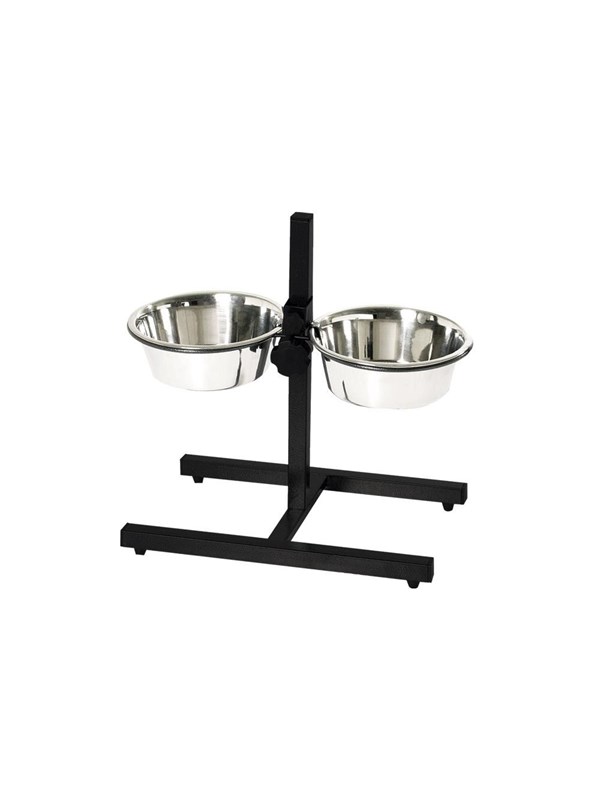 Nobby Foderstander m/2 skåle justerbar 2.5 L