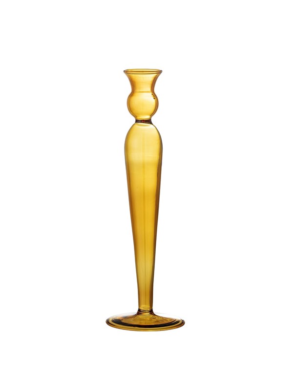 Produktfoto för Bloomingville - Dara Candleholder - Ljusstake - Yellow - D8,5xH27 cm