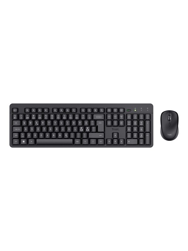 Trust TKM-360 - Tastatur &amp; Mus set - Nordisk - Svart
