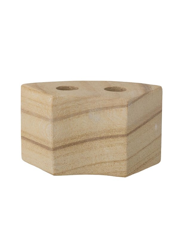 Produktfoto för Bloomingville Florida ljusstake 14,5x8x7,5 cm Natural sandstone