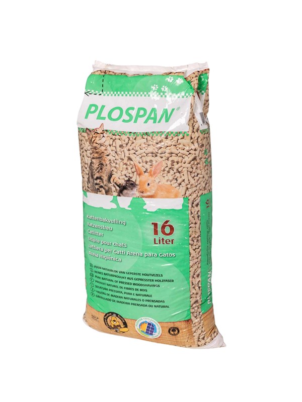 Plospan Strøelsespiller til katte 16 liter - 10 kg