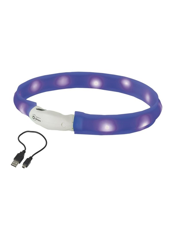 Nobby LED halsbånd wide VISIBLE S Blå