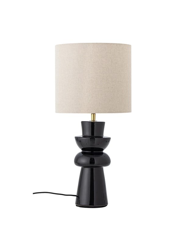 Bloomingville Lio Bordslampa, Svart, Stengods