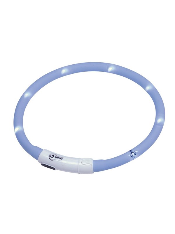 Nobby LED halsbånd Puppy lyseblå Ø 45 cm