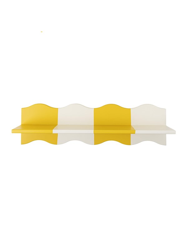 Produktfoto för BLOOMINGVILLE MINI Bubbi-hylla, gul, MDF (L80xH22,5xB17 cm)