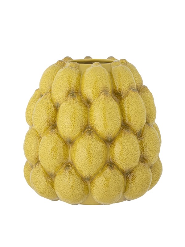 Produktfoto för Bloomingville Creative Collection - Limone Vase Yellow Stoneware (82058576)