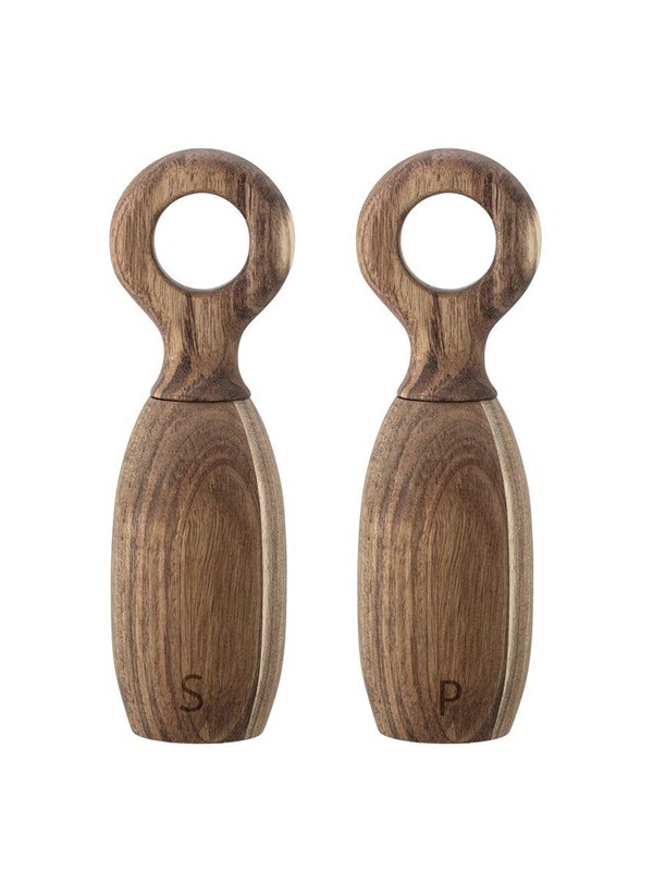 Produktfoto för Bloomingville Bloomingville salt- och pepparkvarn trä 21 cm