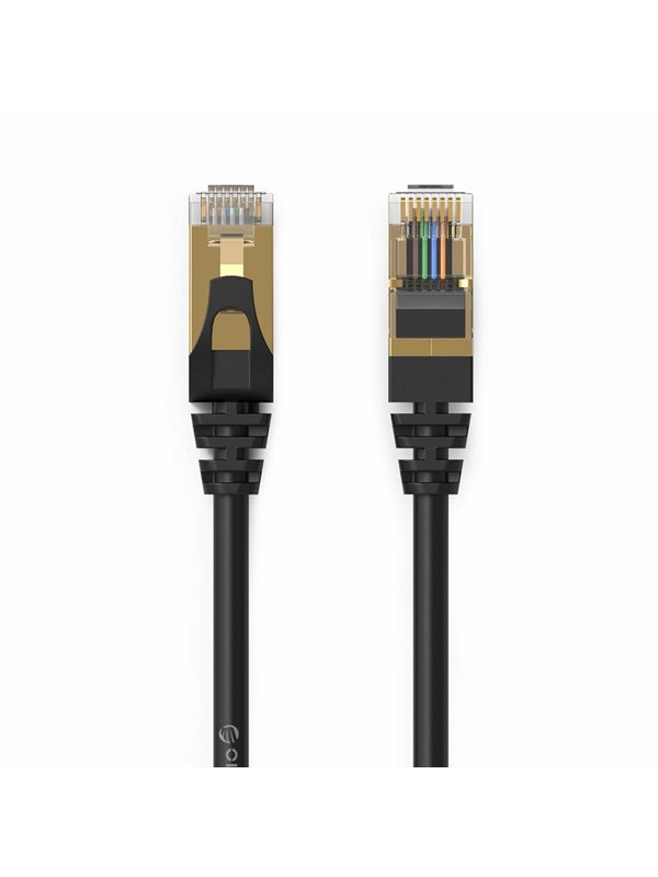 ORICO PUG-C7 CAT7 10Gbps RJ45 Ethernet Network Cable Internet LAN Round 1m - Black