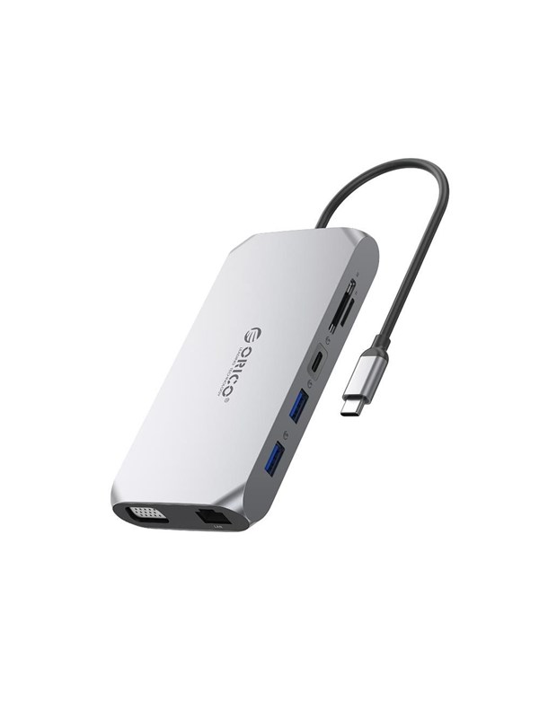 ORICO XCR 12in1 USB-C Docking Station USB Hub - USB 3.1 - 12 porte - Grey