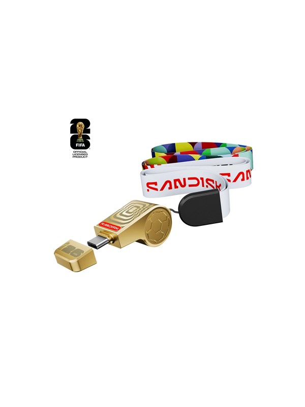 SANDISK - FIFA World Cup 2026 (Gold Edition) - USB flash drive - 128 GB - 128GB - USB-minne