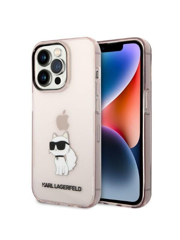 Karl Lagerfeld KLHCP14LHNCHTCP iPhone 14 Pro 6.1" pink/pink hardcase Ikonik Choupette