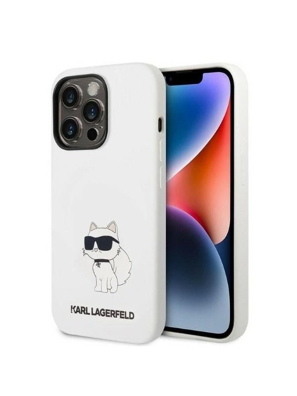 Karl Lagerfeld KLHCP14LSNCHBCH iPhone 14 Pro 6.1" hardcase white/white Silicone Choupette