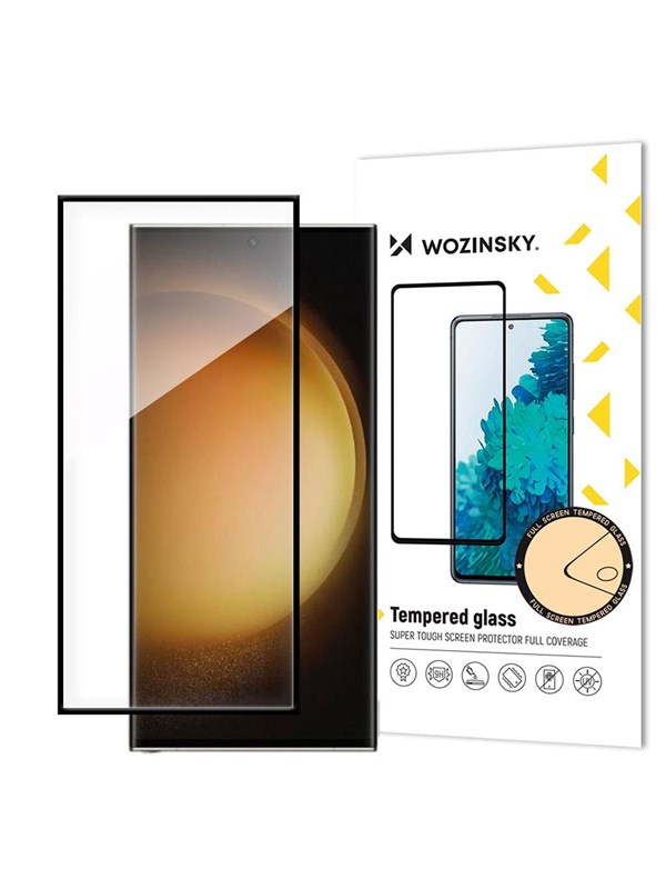 Wozinsky Full Glue härdat glas för Samsung Galaxy S24 Ultra med black ram