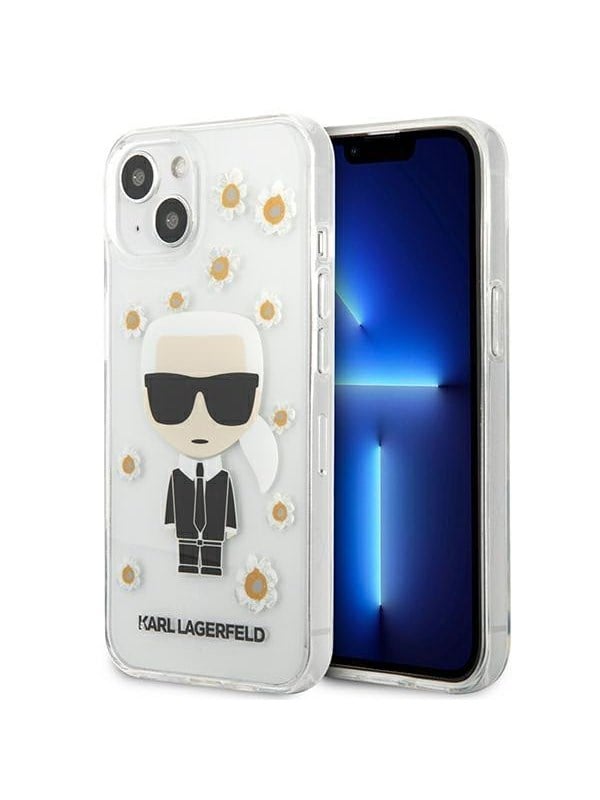 Karl Lagerfeld Flower Ikonik Karl Case for iPhone 13 mini - Transparent