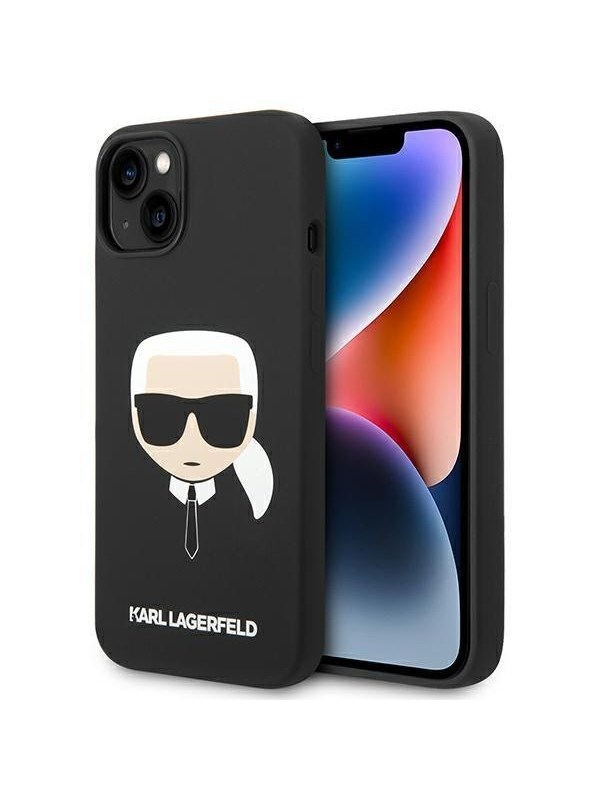 Karl Lagerfeld Silicone Karl's Head MagSafe case for iPhone 14 Plus - black
