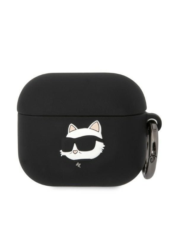 Produktfoto för Karl Lagerfeld KLA3RUNCHK AirPods 3 skydd czarny/svart Silikon Choupette Head 3D