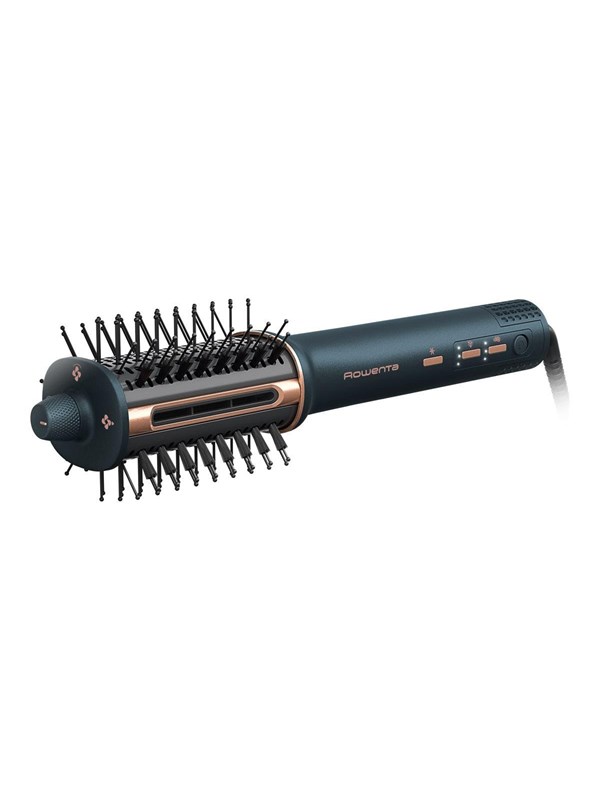 Rowenta Hårtork Air Brush 3D UB9720E0 - hair straightening brush/hair dryer - dark blue/copper - 1100 W