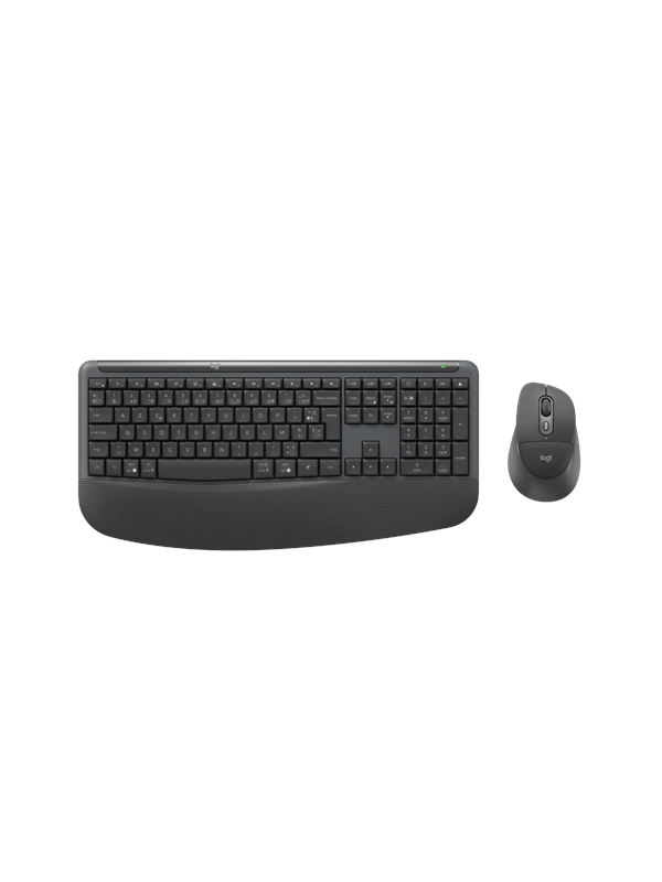 Logitech Signature Comfort Plus Combo MK880 for Business (Graphite) - Tastatur & Mus set - Fransk - Grå