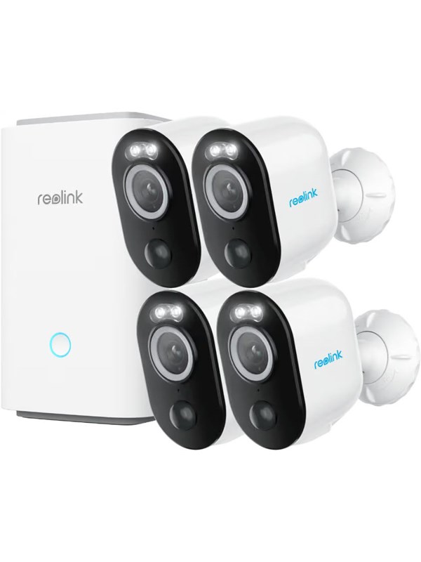 REOLINK Argus 3 Pro 2K+ trådlös utomhus säkerhetskamera, 4-pack