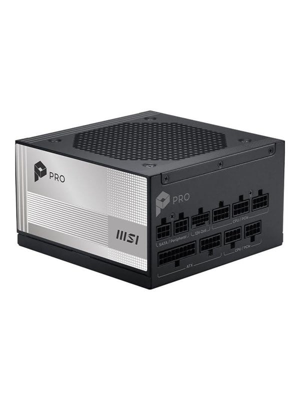 MSI PRO A850PL PCIE5 - power supply - 850 watt Strömförsörjning - 850 Watt - 120 mm - ATX - 80 Plus Platinum certificate